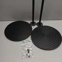 Asgolion Round Side Table, Adjustable-Height Drink Table for Small Spaces, Pedestal Martini Table, Cocktail Tables Weighted Base for Living Room, Bedroom, Bathroom, Office, Black