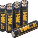 HW Rechargeable AA Batteries, [1.5V 8-Pack] 3500 mWh Double A Lithium Battery, Long-Lasting 2aa Baterias for Remote Controls/Doorbell/Toys (Not Include Charger)