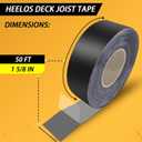 4 Pack Joist Tape for Decking 1-5/8"50', Weather-Resistant Deck Butyl Joist Tape,Waterproof Joists Tape for Flashing Deck Joists and Beams Building Joists