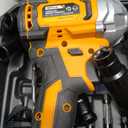Brushless Impact Wrench 3-in-1 500N.m(369Ft-lbs) Torque Wrench 1/2 Drive with 2.0Ah Battery, 8 Drill Bits, 6 Screwdriver Bits, 4 Sockets, Cordless Impact Gun for automotive Repair and DIY