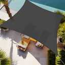 Shade&Beyond 10'x20' Sun Shade Sail Canopy Rectangle, UV Block Breathable Curved Shade Sail Dark Grey for Backyard Garden Deck Outdoor 