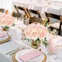 IPOPU Fake Roses,2 Bouquets 10PCS Real Touch Roses Artificial Flowers Faux Roses with Stems for Wedding Party Home Table Centerpieces Decoration(Pink Edge)