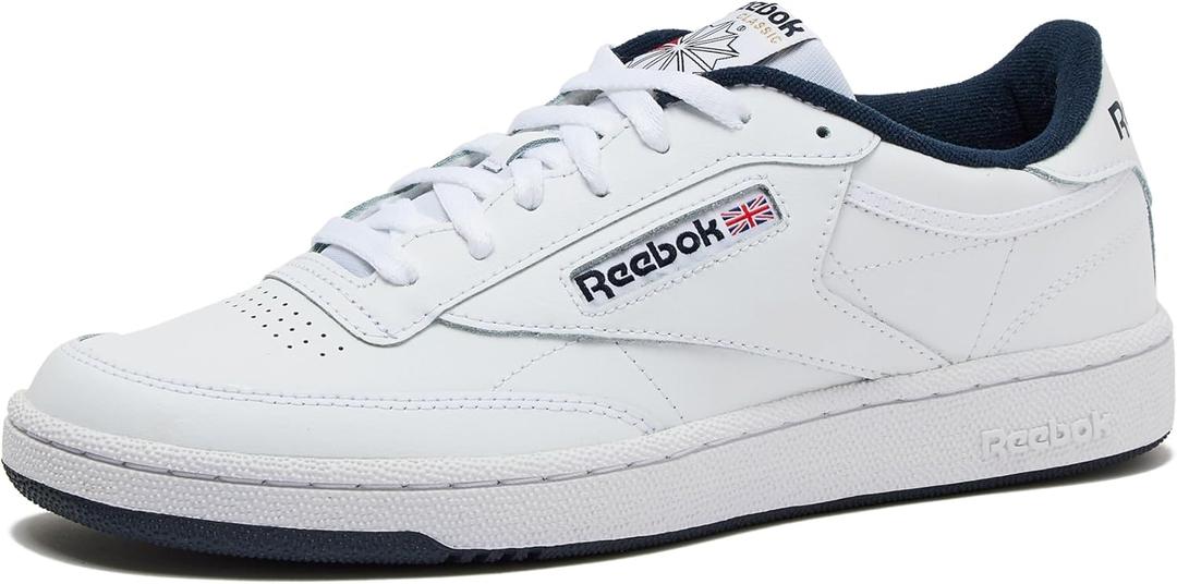 Reebok Club C 85 Mens Tennis Shoes, Casual Fashion White Sneakers for Men 7.5 US