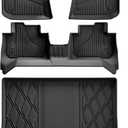 Original Floor Mats and Cargo Liner Compatible with 2018-2024 BMW X3 - Custom Fit All Weather TPE Rubber Floor Liners for BMW X3 30i M40i X3M (Only for car Without Spare tire) (Not Fit X3 xDrive30e)