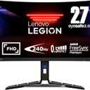 Lenovo Legion R27fc-30 Gaming Monitor, 27" FHD Curved, 280Hz, 0.5ms MPRT, AMD FreeSync, VESA Adaptive Sync, Lift/Tilt/Pivot/Swivel Stand, HDMI 2.1 and DisplayPort 1.4, 350 nits, Raven Black
