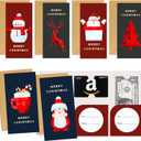 Mczan Christmas Cards Money Holder 72pcs, Merry Christmas Money Holder Cards for Gifting Cash, Happy Holiday Cash Card with Envelopes, Xmas Holiday Gift Giving Ideas - A