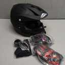 OUMURS Adult Dirt Bike Helmet with Goggles Gloves & Mask Adjustable Sun Visor DOT/FMVSS218 Motorcycle Adults ATV Helmet OffRoad Motocross Downhill Moped MX BMX for UnisexAdultNew Black, S