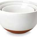 MALACASA Ceramic Mixing Bowls, Large Serving Bowls for Mixing, Cooking, Prepping, Baking, Salad, Soup, Pasta, Nesting Bowls Set of 3, 46/80/140 Oz, Oven, Microwave and Dishwasher Safe, Series TARA