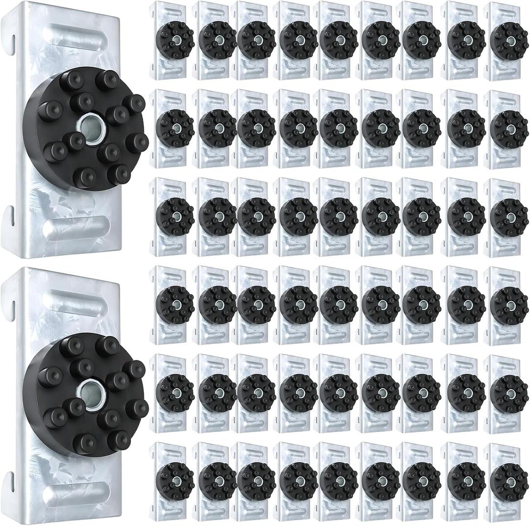 100-Pack Soundproofing Clips, Sound Isolation Clips for Walls and Ceilings, Decoupling Resilient Channel Clips for 7/8" Hat Channel, Noise Reduction for Recording Studio Home Office Apartment