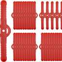 Thaekuns 36 PCS Lawn Mower Weed Eater Plastic Blades for Cordless Grass Trimmer FH-GT120