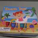 Collapsible Beach Toys for Kids Toddlers, 3 Foldable Buckets and Shovels Set, Sand Castle Building Kit, Ice Cream Travel Sand Toys for Sandbox & Mesh Bag, Beach Essentials for Boys Girls Age 3-10