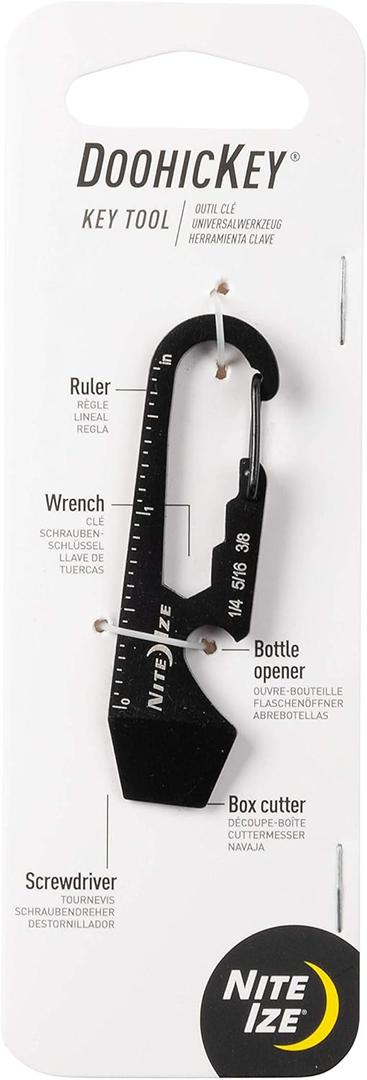 Nite Ize S-Biner Dual Carabiner Stainless Steel, Size 1, Black, 4 count (Pack of 2)