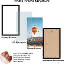 JCJMY 12x24 Picture Frame Set of 3 Black for Poster Photo Picture, Horizontal and Vertical Formats for Wall Hanging, 12 x 24 Wall Gallery Poster Photo Frame for 12 by 24 Photos Posters, 3 Pack, Black