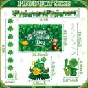 St Patrick's Day Decorations Kit,Large St Patricks Day Decorations Photo Backdrop,LUCKY Banner,Shamrock Garland,Clover Honeycomb Centerpiece,Irish Hanging Swirls for Home Garden Party Supplies