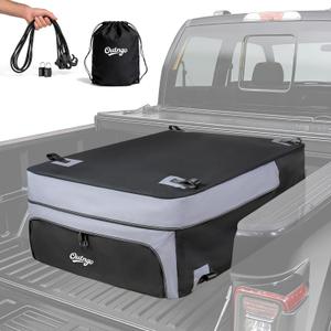 Truck Bed Cargo Bag-Waterproof Luggage Bag For Truck Bed 26 Cu. Ft Heavy-Duty PVC Truck Bed Waterproof Storage Fits Any Truck Size Dual Opening 4 Stretch Cord 2 Combination Lock (50"x40"x22")