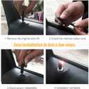 Moly Magnolia 4PCS Car Door Lock Knobs, American Flag Carbon Fiber Door Lock Pin Cover, Decorative Modification Door Lock Bolt Pin Cover, Auto Accessories Universal for SUV, Truck, Van (Black Flag)
