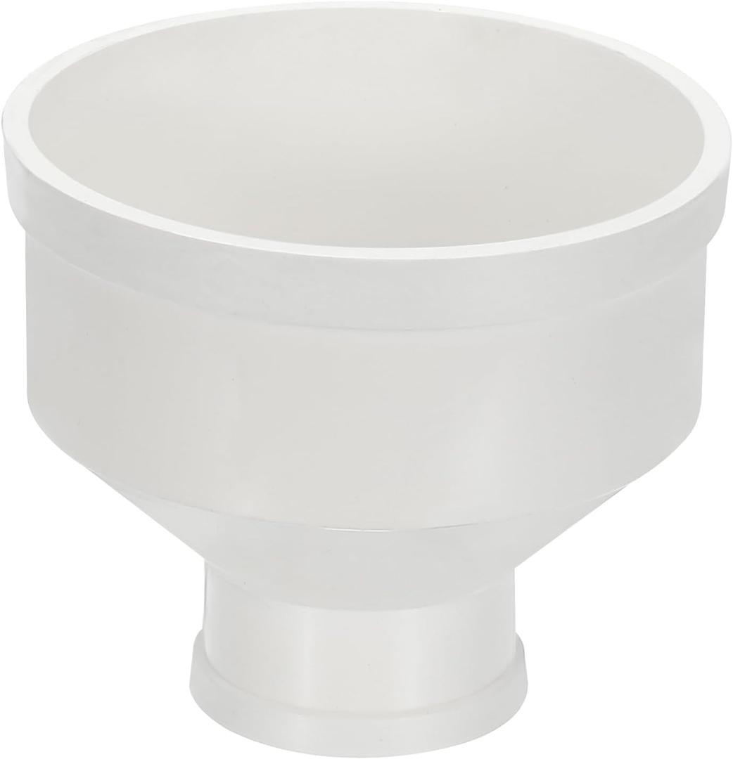 PATIKIL 4" to 2" Duct Reducer, PVC Pipe Increaser Adapter Ducting Airflow Tube Pipe Fitting for DWV (Drain, Waste and Vent) Ventilation Ducting, White