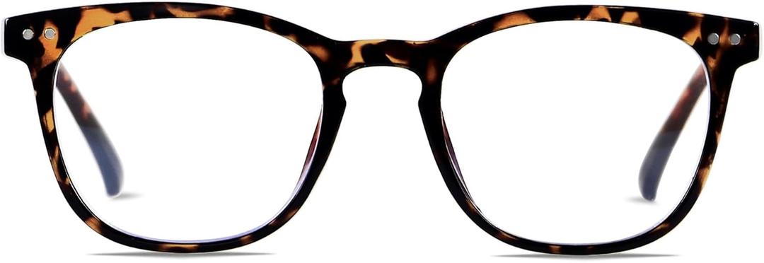 ANDWOOD Blue Light Blocking Glasses Women Men Computer Small Face Clear Bluelight Blocker Eyeglasses Frame (Square Tortoise | Anti-blue Light Lens)