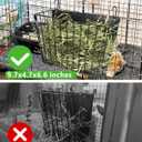 Rabbit Hay Feeder - Guinea Pig Hay Feeder - X-Large Metal Frame Bunny Hay Holder, 9.7x4.7x6.6 inch Guinea Pig Hay Holder for Bunny, Guinea Pigs, Chinchillas, Small Animals (2 Pack)