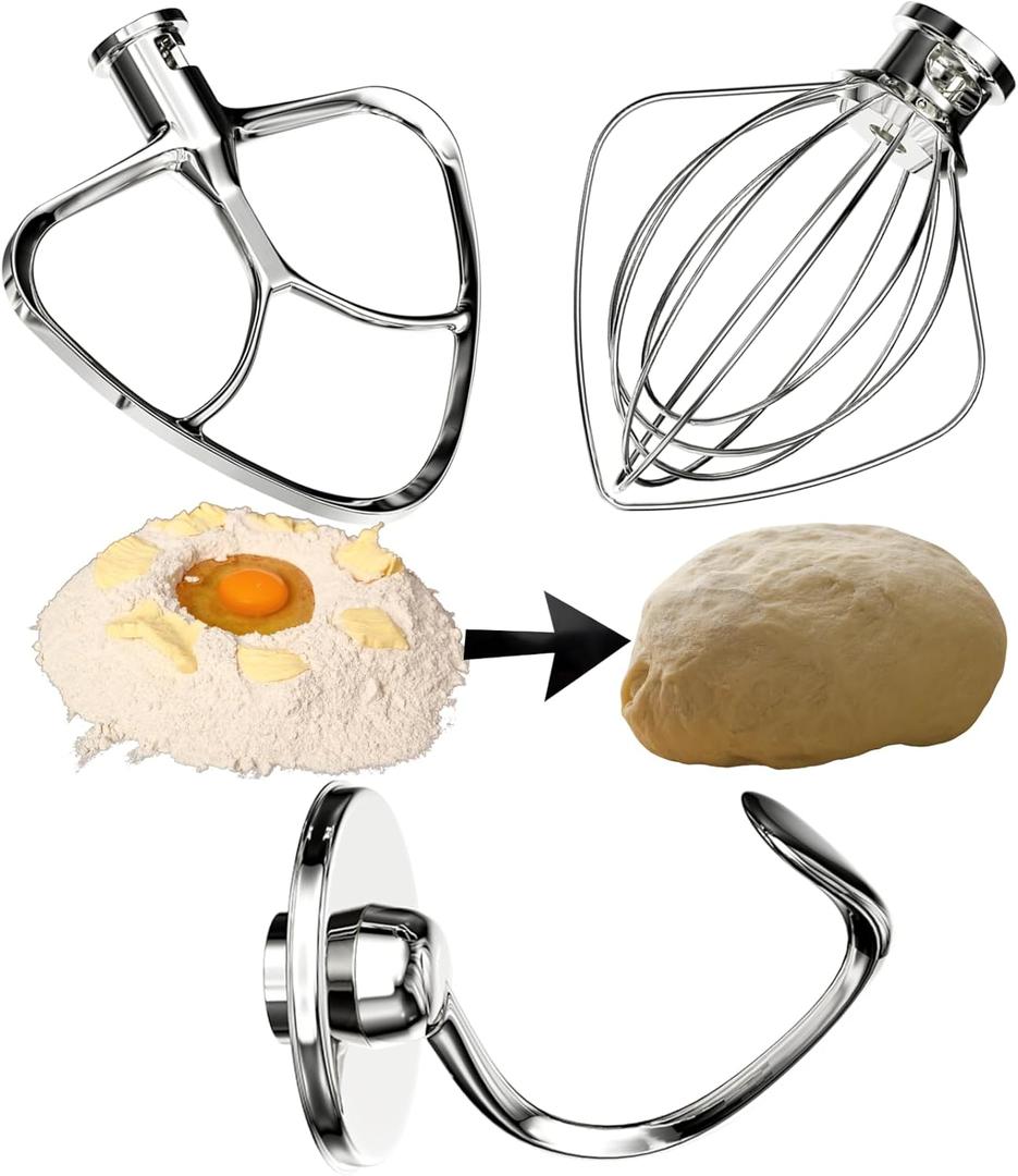 IAGREEA 6-Wire Whipped cream Attachment for KitchenAid 4.5-5 Quart Tilt-Head Stand Mixer, K45WW accessory Replacement, Stainless Steel Egg Cream Stirrer, Cake Mayonnaise Whisk, Whipping Egg White