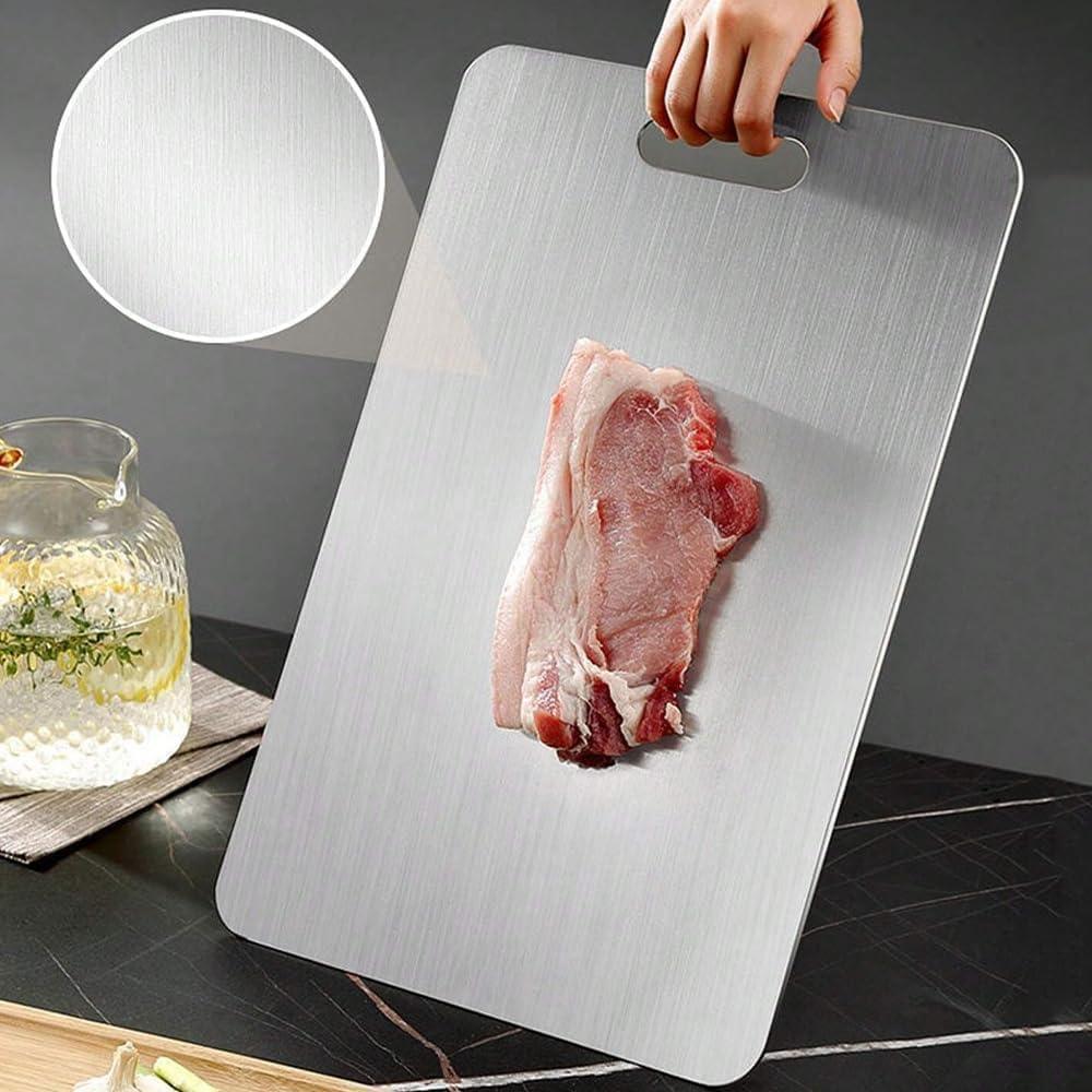 Titanium Cutting Board - New Upgrade 100% Pure Titanium Cutting Boards for Kitchen Double Sided Non Toxic Titanware Cutting Board,Hygiene Durable Dishwasher Safe Chopping Board (18"L x 12"W))