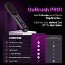 NUMOYA Go Brush Pro Portable Cordless Hair Straightener Brushs for Travel, with 30s Fast Heat, 3 Temperature Settings (Gray)