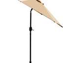 Sunnyglade 7.5' Patio Umbrella Outdoor Table Market Umbrella with Push Button Tilt/Crank, 6 Ribs (Tan)