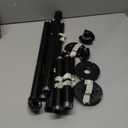 ERYTLLY Industrial Pipe Clothes Rack 36.2”, 2 Set Multi-purpose Wall Mounted Iron Garment Rod,Heavy Duty Detachable Hanging Clothes Rack for Closet Rod (Black,2 Base)