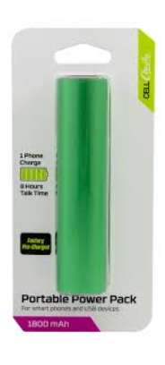 Cell Candy Powerbank Green 1000 mAh