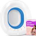 Msiori Sitz Bath for Toilet Seat, Hemorrhoids and Postpartum Care - Yoni Steam Seat - Pregnant Women and Perineal Care, Sits Bath Kit for Women - Collapsible