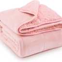 Super Fuzzy Soft Sherpa Fleece Weighted Blanket, 15 lbs Dual Sided Fluffy Heavy Weighted Blankets for Adults - No Bunching with Double Layers of Soft Inner Lining (60"x 80", 15 Pounds) (Pink)