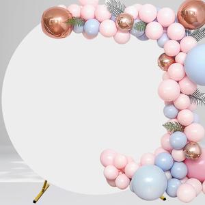 Antizz 7.2 ft Arch Backdrop Stand Cover(Only Cover, Stand not included), White Balloon Wedding arch Spandex Fitted Cover for Baby Shower Parties Decoration
