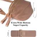 Pure Colour Crossbody Bag Bum Bag for Women,Spacious Purse Fanny Packs Belt Bag,Oversized Bum Bag (Colour Bum Bag-Coffee)
