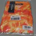 Demoking Mens Summer Shirts Vintage 70s 80s Hippie Hip Pop Hawaiian Casual Shirt Button Down Orange Tie Dye M (Orange, M)