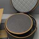 Hard Shell China Storage Containers – 5 Piece Set for Storing Dinner Plates, Salad Plates, Mugs, Quilted Dividers for Safe Moving and Seasonal Storage, Grey with Brown Edging