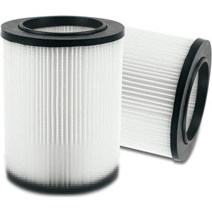2 Pack Standard VF4000 Replacement Wet/Dry Vacuum Filter, Compatible with Wet Dry Vac 5-20 Gallons Vacuum Cleaner