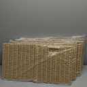 4PC Foldable 13 x 13 Storage Baskets, Handwoven Paper Rope with Reinforced Structure, Removable Liner, No Sharp Edges, Odor-Free, for Nursery, Living Room, Closet, Bedroom, Shelves