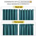 NICETOWN Blackout Curtain Panels Window Draperies - (Sea Teal Color) 34-Inch Wide x72-Inch Long, 2 Pieces, Home Decoration Light & Noise Reducing Window Covering Room Darkening Drapes for Bedroom