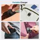 Travel-Friendly Smart Ring Charger, Compatible with Ring Gen3 Charger Size 8, Fast and Safe Charging with USB-C Cable (Black) - Essential for Smart Ring Users