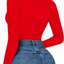 MANGOPOP Tank Top Body Suits Women Sexy Crew Neck Racerback Halter Ribbed Sleeveless Bodysuit for Women (Red, XXL)