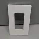 BESTTEN (50 Pack) USWP4 Matte White Screwless Switch Plate, 1-Gang Decorator Wall Outlet Cover, H4.69 x W2.91, for Light Switch, Dimmer, USB, GFCI, Receptacle