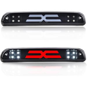G-PLUS LED Third Type X High Mount Brake Stop Light Compatible with 1993-2011 Ranger, Fit 1999-2016 F250 F350 F450 F550 Super Duty,Fit 1995-2003 Mazda B2300 B2500 B3000 B4000 Smoky Lens Black Housing