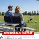 SPORT BEATS Stadium Seats with Back Support Bleacher Chairs with Back and Cushion Thick Padded Bleacher Seats Includes Shoulder Strap Black 1pc Standard