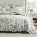 Madison Park Essentials Green Floral Comforter Set with Sheets Queen,7pc