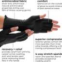 isotoner Women & Men Arthritis Compression Rheumatoid Pain Relief Gloves for joint support with Open/Full finger design (Black)