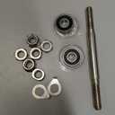 Front Hub Axle Bicycle Axle Bike Axle 140mm/5.5 Inch Bicycle Multiple Speed Front Hub Axle 3/8'' Silver 26TPI Hub Nut Washer Kit 1PCS