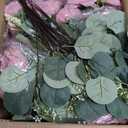 Peonies Artificial Flowers Bulk, 12 Bundles Fake Silk Peonies Faux Eucalyptus Bouquet Realistic Peony Floral Arrangement for Wedding Table Centerpiece Vase Decor (Dusty Pink & Light Pink)