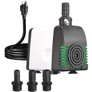 550GPH Submersible Water Pump - Fountain pumps with Auto Shut Off, Adjustable Flow & Ultra-Quiet for Fountains, Ponds, Aquariums, Fish Tank, and More