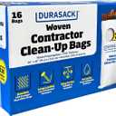DURASACK Contractor Bags Heavy Duty 40-Gallon Reusable White Woven Polypropylene Contractor Garbage Bags, Pack of 20