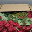 Riceshoot 500 Pcs Artificial Silk Roses Flowers with Long Stem Bridal Wedding Bouquet Realistic Floral Bulks for Garden Home Party Gifts Favor Decoration(Wine Red)